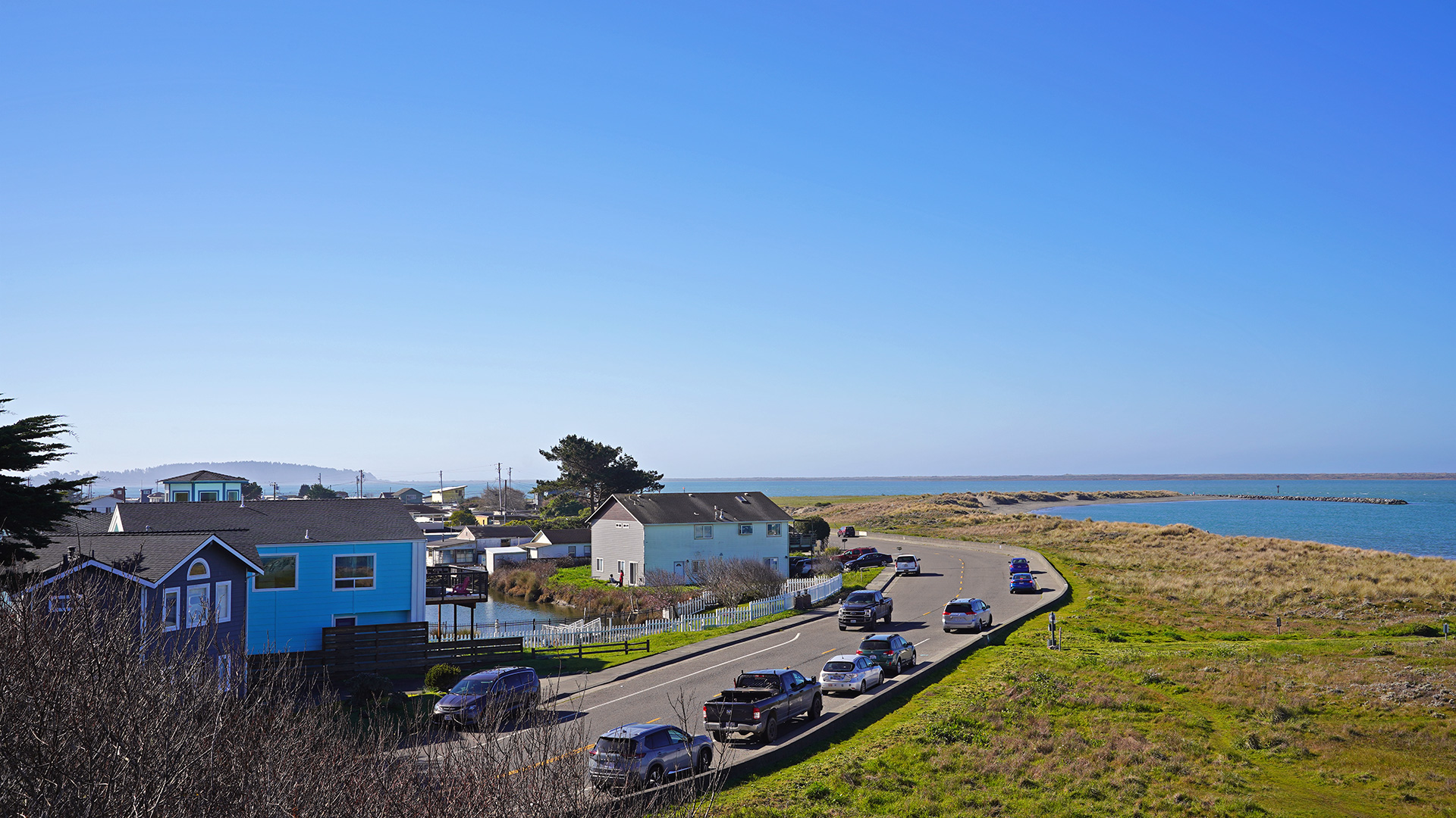 Landscape view of the community of King Salmon.