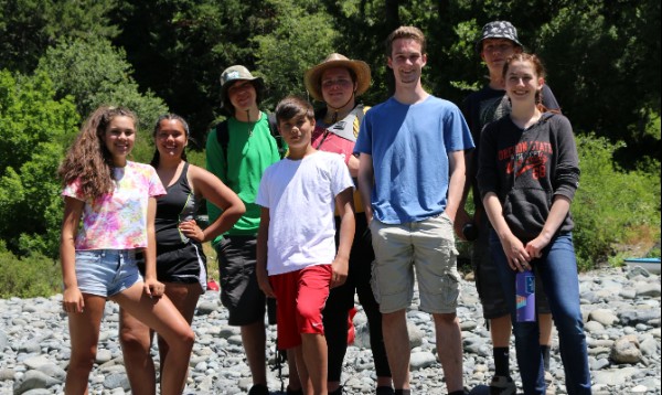 group of kids at the river