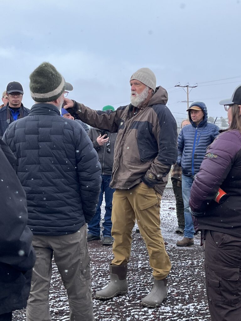 Lakeside Farms owner Karl Wenner describes changes to the landscape during the March Renaissance Tour. Photo by Craig Tucker.